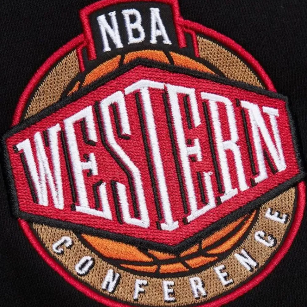 Apparel Mitchell & Ness Hoodies & Sweatshirts-Team First Satin Fleece Crew Los Angeles Lakers