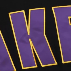 Apparel Mitchell & Ness Hoodies & Sweatshirts-Team First Satin Fleece Crew Los Angeles Lakers