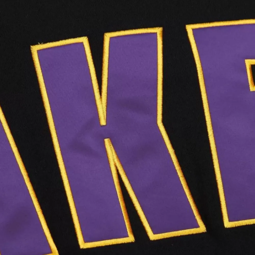 Apparel Mitchell & Ness Hoodies & Sweatshirts-Team First Satin Fleece Crew Los Angeles Lakers
