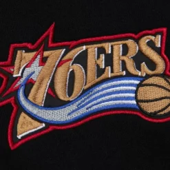 Apparel Mitchell & Ness Hoodies & Sweatshirts-Team First Satin Fleece Crew Philadelphia 76Ers