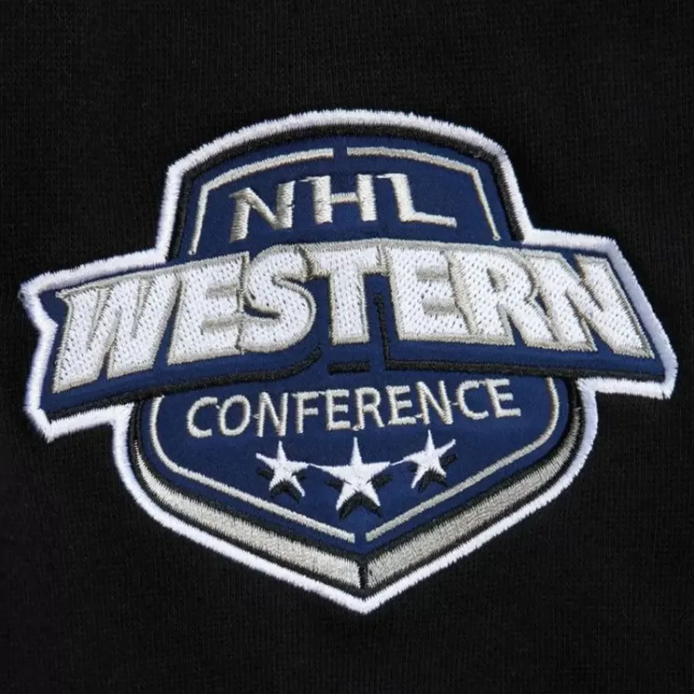 Apparel Mitchell & Ness Hoodies & Sweatshirts-Team First Satin Fleece Crew Current Logo San Jose Sharks