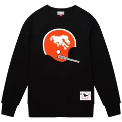 Apparel Mitchell & Ness Hoodies & Sweatshirts-Team Helmet 2 Crew Denver Broncos