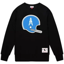 Apparel Mitchell & Ness Hoodies & Sweatshirts-Team Helmet 2 Crew Houston Oilers