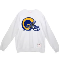 Apparel Mitchell & Ness Hoodies & Sweatshirts-Team Helmet 2 Crew Los Angeles Rams
