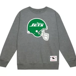 Apparel Mitchell & Ness Hoodies & Sweatshirts-Team Helmet 2 Crew New York Jets