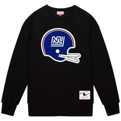 Apparel Mitchell & Ness Hoodies & Sweatshirts-Team Helmet 2 Crew New York Giants