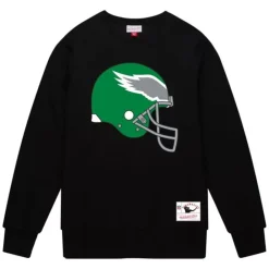 Apparel Mitchell & Ness Hoodies & Sweatshirts-Team Helmet 2 Crew Philadelphia Eagles