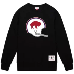 Apparel Mitchell & Ness Hoodies & Sweatshirts-Team Helmet Crew Buffalo Bills
