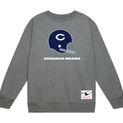 Apparel Mitchell & Ness Hoodies & Sweatshirts-Team Helmet Crew Chicago Bears