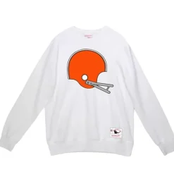 Apparel Mitchell & Ness Hoodies & Sweatshirts-Team Helmet Crew Cleveland Browns