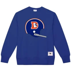 Apparel Mitchell & Ness Hoodies & Sweatshirts-Team Helmet Crew Denver Broncos