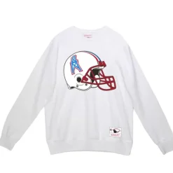 Apparel Mitchell & Ness Hoodies & Sweatshirts-Team Helmet Crew Houston Oilers