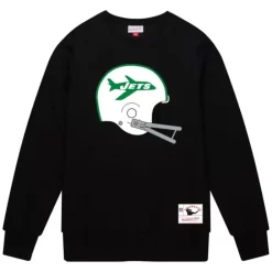 Apparel Mitchell & Ness Hoodies & Sweatshirts-Team Helmet Crew New York Jets