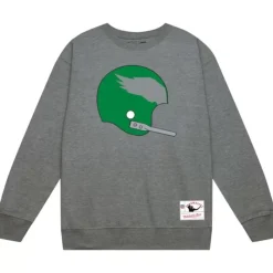 Apparel Mitchell & Ness Hoodies & Sweatshirts-Team Helmet Crew Philadelphia Eagles