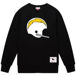 Apparel Mitchell & Ness Hoodies & Sweatshirts-Team Helmet Crew San Diego Chargers