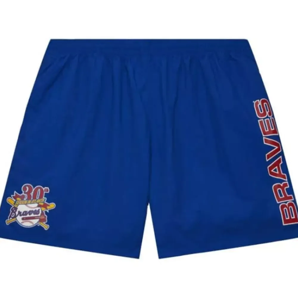 Apparel Mitchell & Ness Shorts-Team Heritage Woven Short Atlanta Braves