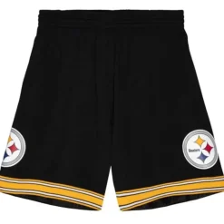 Apparel Mitchell & Ness Shorts-Team Id Mesh Shorts Pittsburgh Steelers
