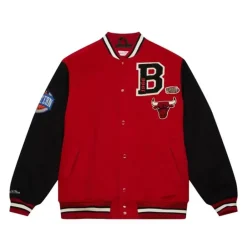 Apparel Mitchell & Ness Jackets & Outerwear-Team Legacy Varsity Jacket Chicago Bulls