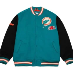 Apparel Mitchell & Ness Jackets & Outerwear-Team Legacy Varsity Jacket Miami Dolphins
