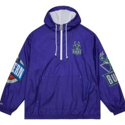 Apparel Mitchell & Ness Jackets & Outerwear-Team Og 2.0 Anorak Windbreaker Milwaukee Bucks