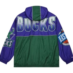 Apparel Mitchell & Ness Jackets & Outerwear-Team Og 2.0 Anorak Windbreaker Milwaukee Bucks