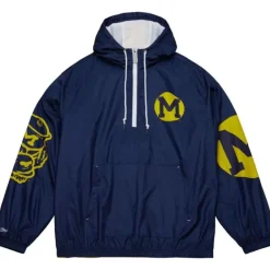 Apparel Mitchell & Ness Jackets & Outerwear-Team Og 2.0 Anorak Windbreaker University Of Michigan