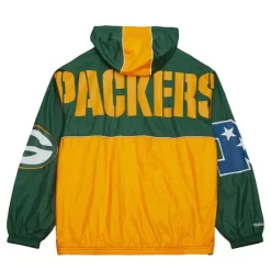 Apparel Mitchell & Ness Jackets & Outerwear-Team Og 2.0 Anorak Windbreaker Green Bay Packers