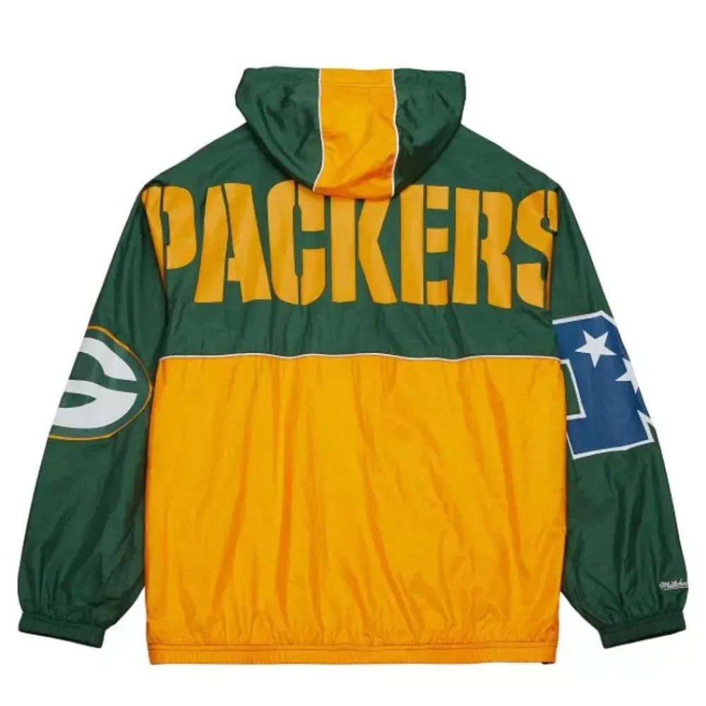 Apparel Mitchell & Ness Jackets & Outerwear-Team Og 2.0 Anorak Windbreaker Green Bay Packers