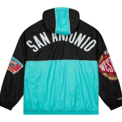 Apparel Mitchell & Ness Jackets & Outerwear-Team Og 2.0 Anorak Windbreaker San Antonio Spurs