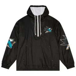 Apparel Mitchell & Ness Jackets & Outerwear-Team Og 2.0 Anorak Windbreaker San Jose Sharks
