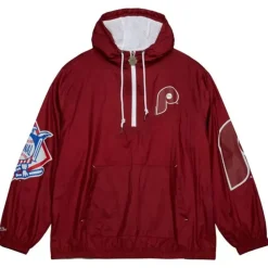 Apparel Mitchell & Ness Jackets & Outerwear-Team Og 2.0 Anorak Windbreaker Philadelphia Phillies