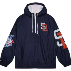 Apparel Mitchell & Ness Jackets & Outerwear-Team Og 2.0 Anorak Windbreaker San Diego Padres