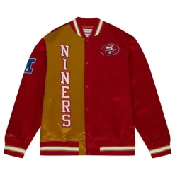 Apparel Mitchell & Ness Jackets & Outerwear-Team Og 2.0 Lightweight Satin Jacket San Francisco 49Ers