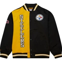 Apparel Mitchell & Ness Jackets & Outerwear-Team Og 2.0 Lightweight Satin Jacket Pittsburgh Steelers