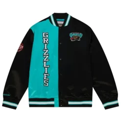 Apparel Mitchell & Ness Jackets & Outerwear-Team Og 2.0 Lightweight Satin Jacket Vancouver Grizzlies