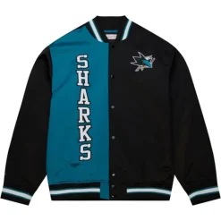Apparel Mitchell & Ness Jackets & Outerwear-Team Og 2.0 Lightweight Satin Jacket San Jose Sharks