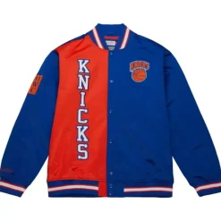 Apparel Mitchell & Ness Jackets & Outerwear-Team Og 2.0 Lightweight Satin Jacket New York Knicks