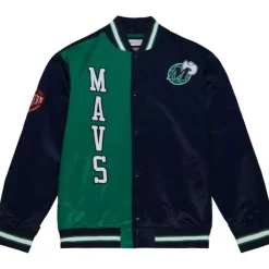 Apparel Mitchell & Ness Jackets & Outerwear-Team Og 2.0 Lightweight Satin Jacket Dallas Mavericks