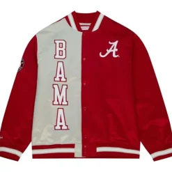 Apparel Mitchell & Ness Jackets & Outerwear-Team Og Lightweight Satin Jacket University Of Alabama