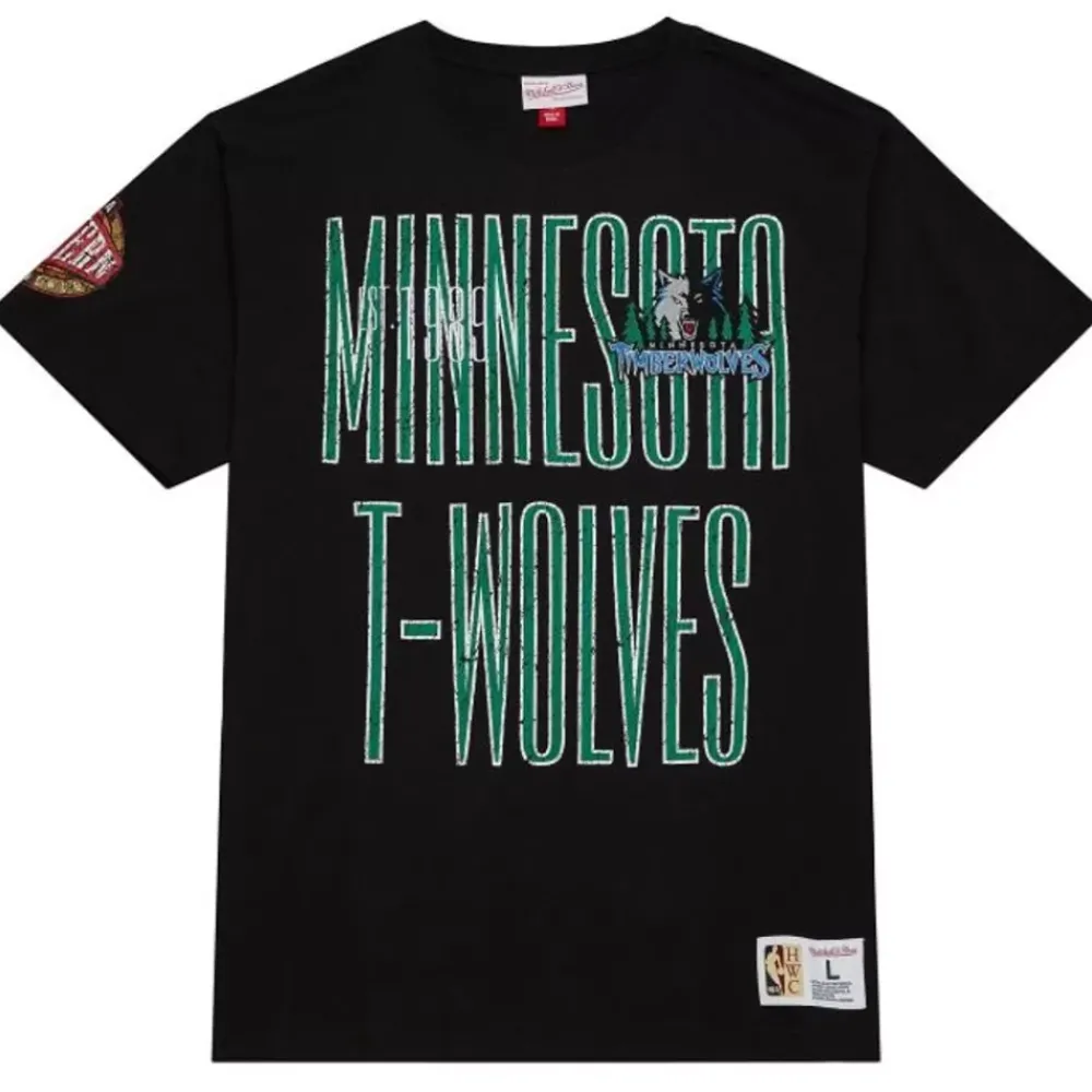 Apparel Mitchell & Ness T-Shirts & Tops-Team Og Premium Ss Tee Minnesota Timberwolves