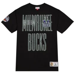 Apparel Mitchell & Ness T-Shirts & Tops-Team Og Premium Ss Tee Milwaukee Bucks