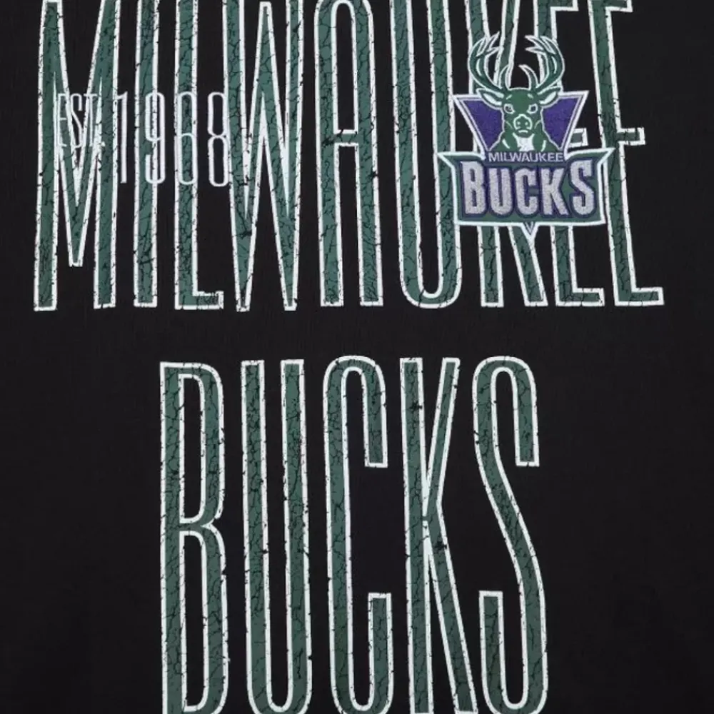 Apparel Mitchell & Ness T-Shirts & Tops-Team Og Premium Ss Tee Milwaukee Bucks