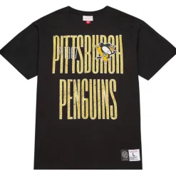 Apparel Mitchell & Ness T-Shirts & Tops-Team Og Premium Ss Tee Pittsburgh Penguins