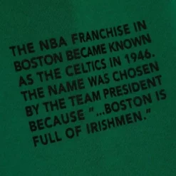 Apparel Mitchell & Ness Hoodies & Sweatshirts-Team Origins Fleece Hoody Boston Celtics
