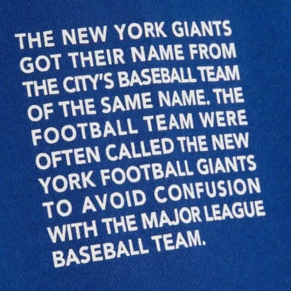Apparel Mitchell & Ness Hoodies & Sweatshirts-Team Origins Fleece Hoody New York Giants