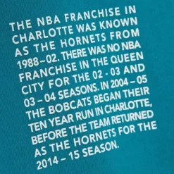 Apparel Mitchell & Ness Hoodies & Sweatshirts-Team Origins Fleece Hoody Charlotte Hornets