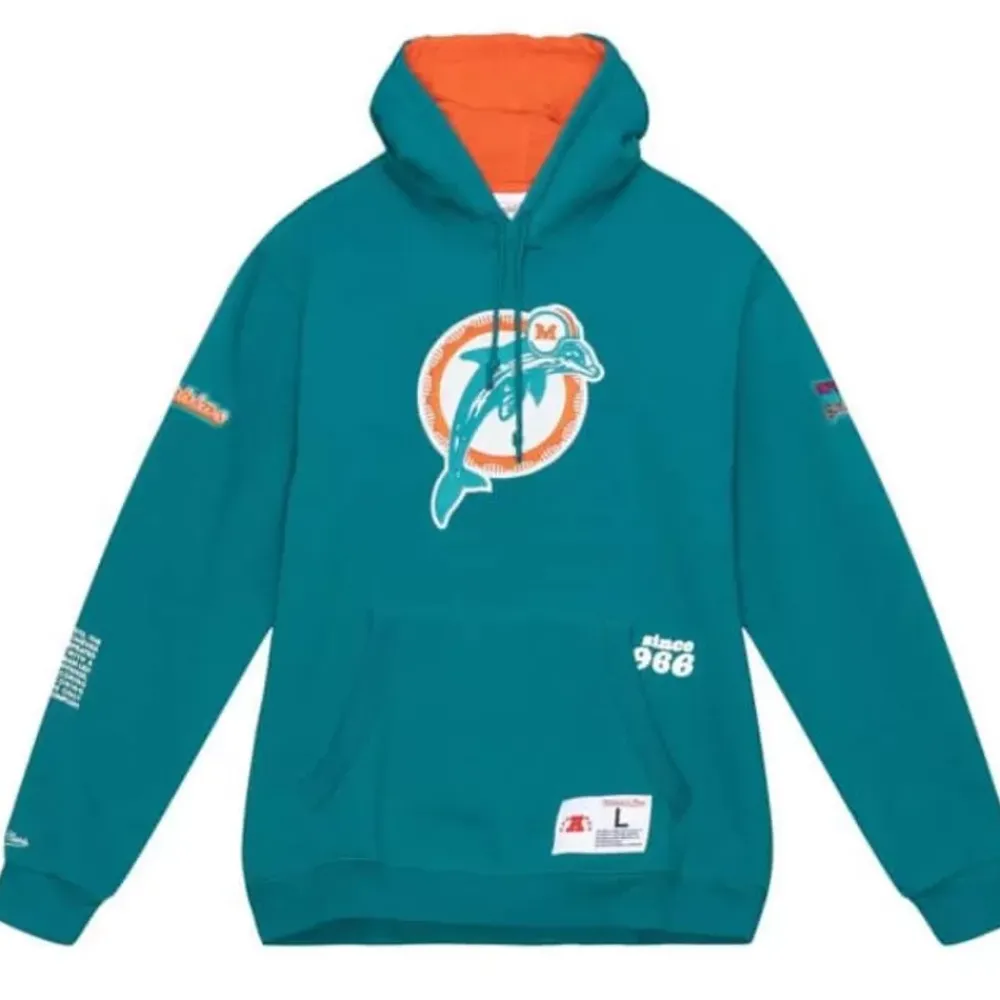 Apparel Mitchell & Ness Hoodies & Sweatshirts-Team Origins Fleece Hoody Miami Dolphins