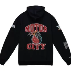 Apparel Mitchell & Ness Hoodies & Sweatshirts-Team Origins Fleece Hoody Detroit Pistons
