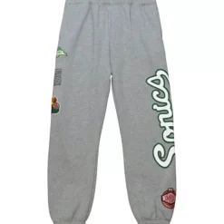 Apparel Mitchell & Ness Pants-Team Origins Fleece Pant Seattle Supersonics