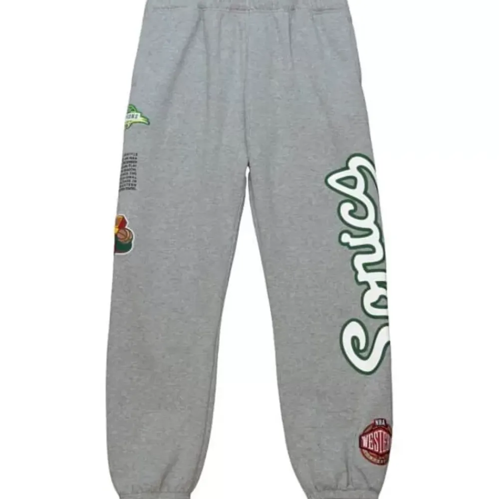 Apparel Mitchell & Ness Pants-Team Origins Fleece Pant Seattle Supersonics